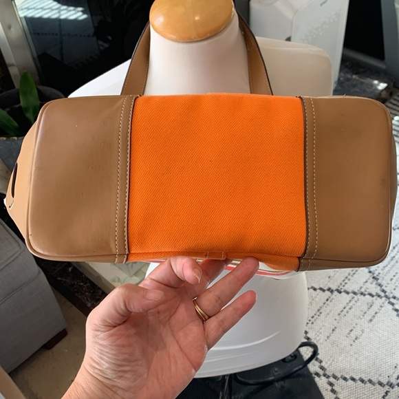 Beautiful Gently Loved Hadley Canvas Leather Trim Tote by COACH - Picture 5 of 10